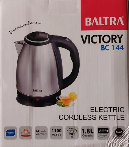 1100 Watt BC144 1.8L Baltra Victory Electric Cordless Kettle 1100 Watt BC144 1.8L Baltra Victory Electric Cordless Kettle